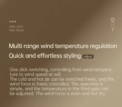 F41 Hair Dryer 1900W High-Speed Electric Turbine Airflow Low Noise Constant Temperature And Quick