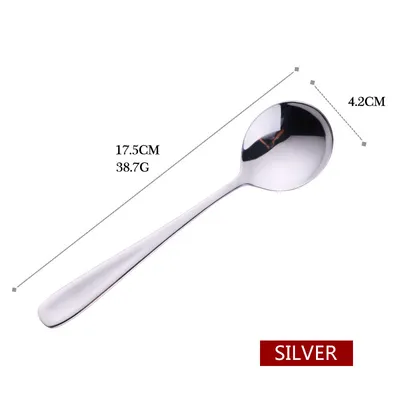 Round Spoon Creative Cute 304 Stainless Steel Long Handle Watermelon Spoon