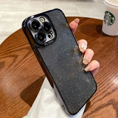 Glitter Plating Straight Edge Phone Case