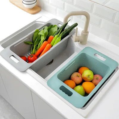 Kitchen Sink Drain Retractable Storage Rack