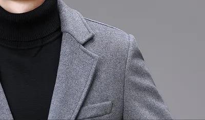 Men Casual Plus Cotton Long Coat