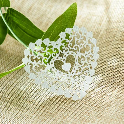 Hand made lace paper hand account material