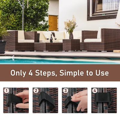 Outdoor Sectional Sofa Furniture Connector Fastener Clips - Set Of 10