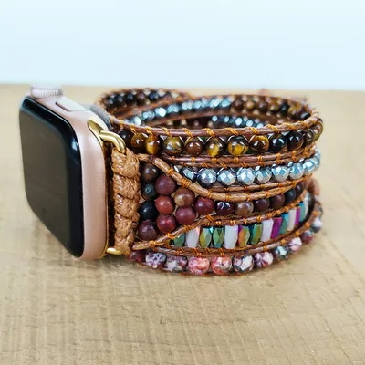 Natural  Quartz Rough Woven Watch Band