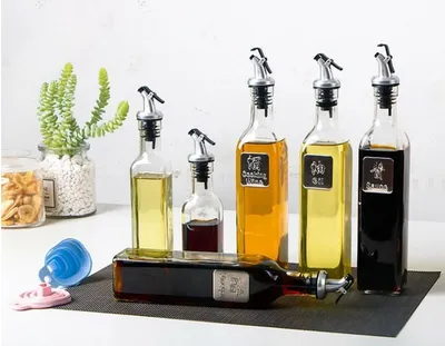Large Oil Bottle Leak-proof Glass Oil For Household Kitchen
