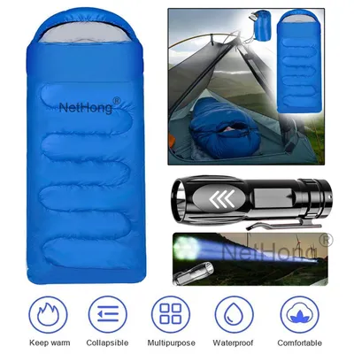3-4 SEASON SINGLE SLEEPING BAGS CAMPING RECTANGULAR ENVELOPE ZIP UP KIDS