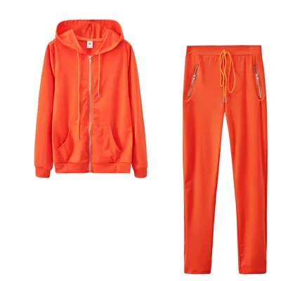 Women's Sports Solid Color Personalized Two-piece Zipper Pocket
