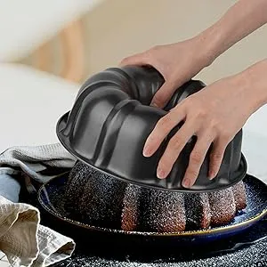 Non-stick Cake Pan Heavy Duty Carbon Steel Fluted Tube Round Cake Baking Pan Pound Cake Pan Buntz Cake Pan Tube Bakeware Cake Mold Baking Mold For Jello