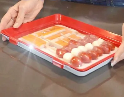 Kitchen Vacuum Plastic Wrap Fresh-keeping Tray Meat Fruit Vegetable Seal Storage Cling Film Trays Crisper Home Kitchen Supplies