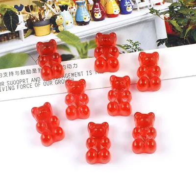 Jelly Transparent Bear Resin Accessories Creative Diy Earrings Necklace Material