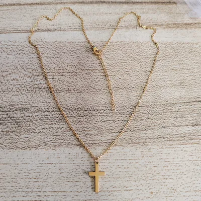 Stainless Steel Cross Pendant Necklace