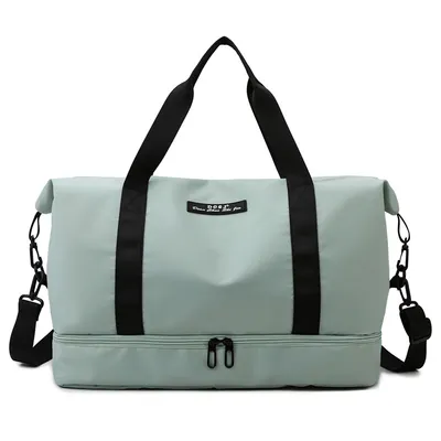 Large Capacity Travel Duffle Bag With Shoes Compartment Portable Sports Gym Fitness Waterfproof Shoulder Bag Weekender Overnight Handbag Women