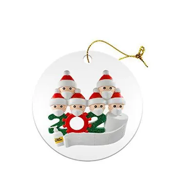 Christmas tree wooden snowman hanging piece