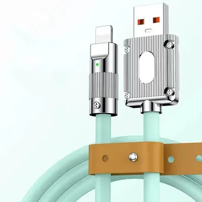 Metal Head Type-c Bold Charging Cable Liquid Silicone