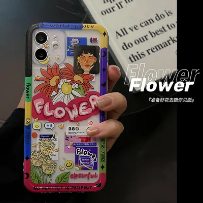Tide Brand Retro Graffiti Silicone Phone Case