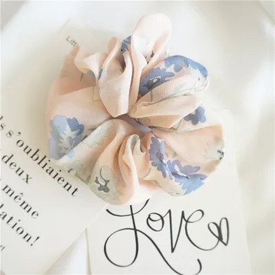 Spring and summer chiffon large intestine circle hair ring women