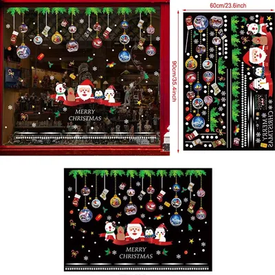Wall Sticker Christmas Day Window Glass Decoration