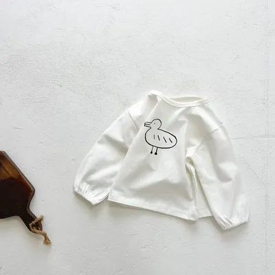 Cute Baby Duckling Print Long-sleeved Bag Fart