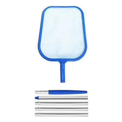 Swimming Pool Fishing Net Belt 122mm 5 Section Rod Cleaning Tool Supplies Set