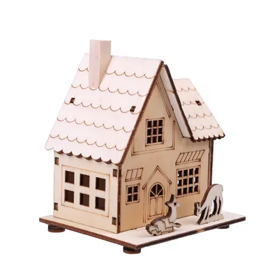 LED christmas chalet christmas wooden small house