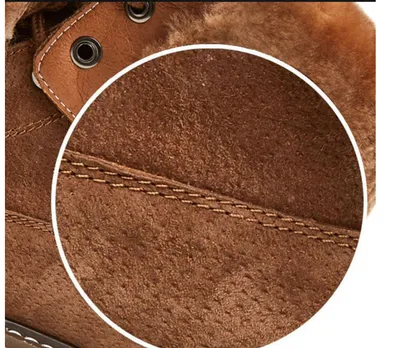 Women's High-top Leather Padded Warm Snow Boots