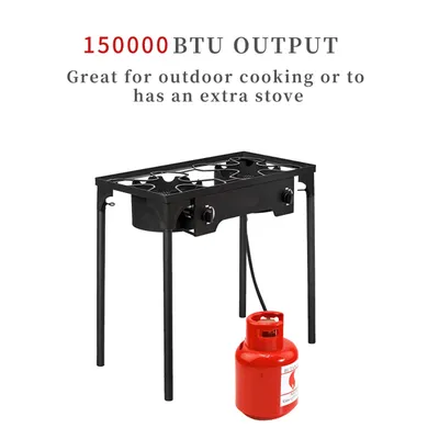 Rectangular Double Eyed Four Legged Gas Burner