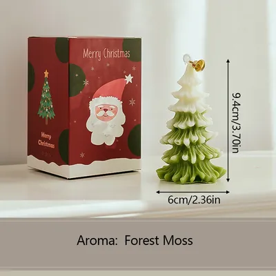 Merry Christmas Candle 3D Xmas Tree Shaped Aromatherapy Candles Ornaments Navidad New Year Party