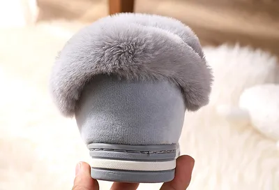 Children's Bag Heel Plus Plush Thick  Warm Cotton Shoes