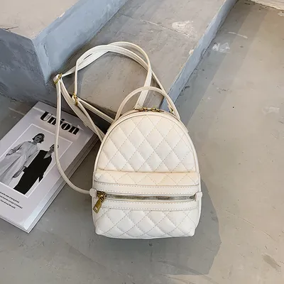 Women's  Korean Style Embroidered Line Rhombus Bag