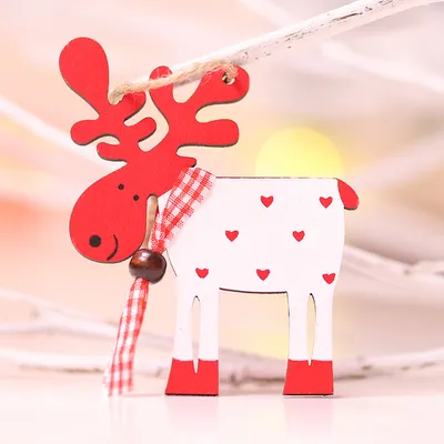 New Christmas Wooden Creative Pendant Decoration Supplies