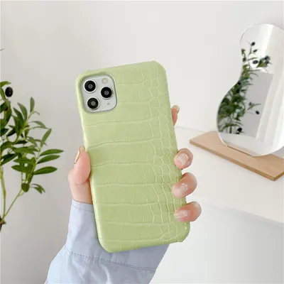 Pattern Leather Phone Case Half Hard Shell