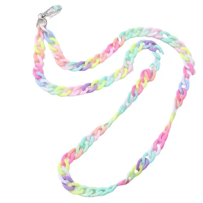 Mixed Color Colored Acrylic Crossbody Chain
