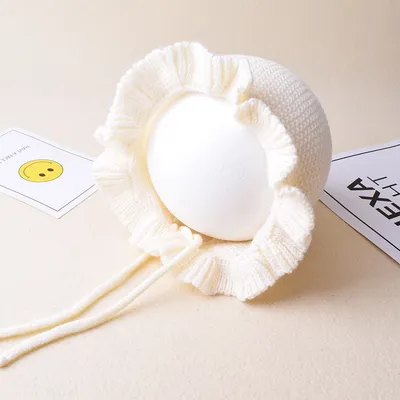 Autumn and winter baby ear protection wool knitted hat