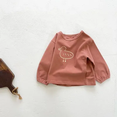 Cute Baby Duckling Print Long-sleeved Bag Fart