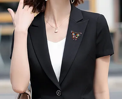 Fashion Butterfly Color Rhinestone Brooch