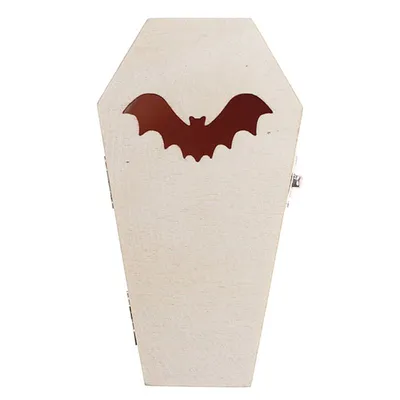 Wooden coffin bat light box