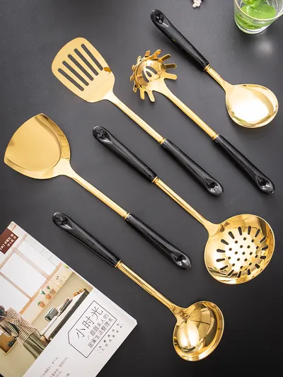Nordic Stainless Steel Kitchen Utensils Spatula Ceramic Handle