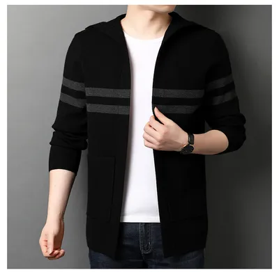 Cardigan Outside Wearing Sweater Thick Coat Men's Casual Knitting