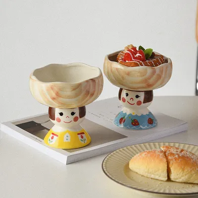 Creative Ceramic Mug Bowl Tray