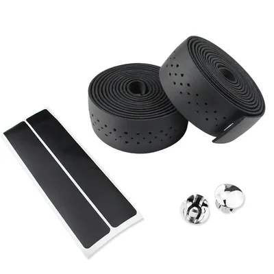 Wear-resistant anti-skid road handlebar with bicycle strap