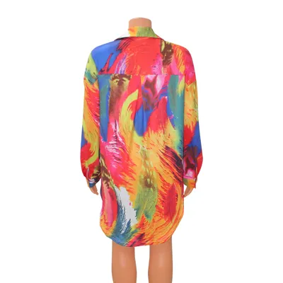 Women's Fashion Casual Printed Shirt Shorts Two Piece Set