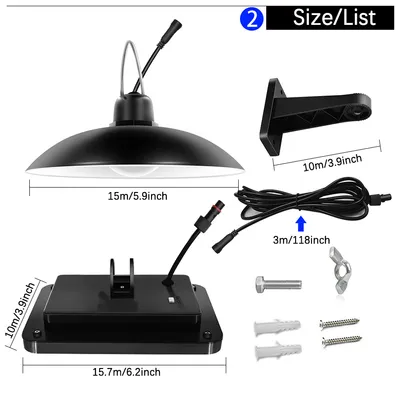 ثريا شمسية بـ 16 مصباح LED
