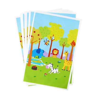 Jungle Animal Cartoon Paper Plate Disposable Tableware