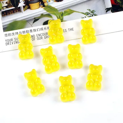 Jelly Transparent Bear Resin Accessories Creative Diy Earrings Necklace Material