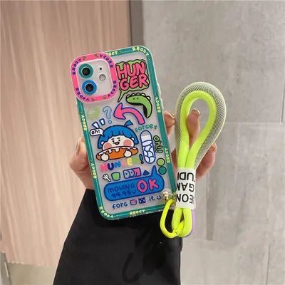 Graffiti Girls Strap Silicone Phone Case