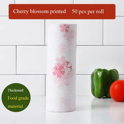 Non-fading Washable Kitchen Paper Wipe Household Disposable Dish Cloth Non-stick Oil Dish Wiping Lazy Rag