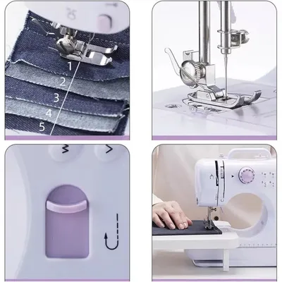 Portable Sewing Machine With 12 Stitches  Multifunctional For Beginners, Children, And Families