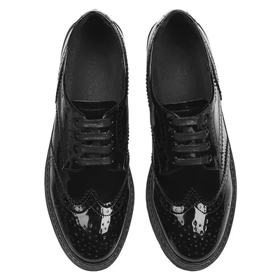 Women's British Style Patent Leather Thick-soled Small Leather Shoes