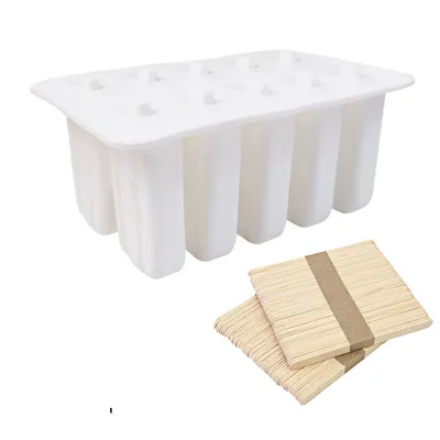 10 Consecutive Ice Cream Ice Cream Molds Silicone Ice Tray Creative Popsicle Sharpener Kitchen Tool