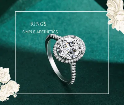 S925 Sterling Silver Pigeon Egg Diamond Ring